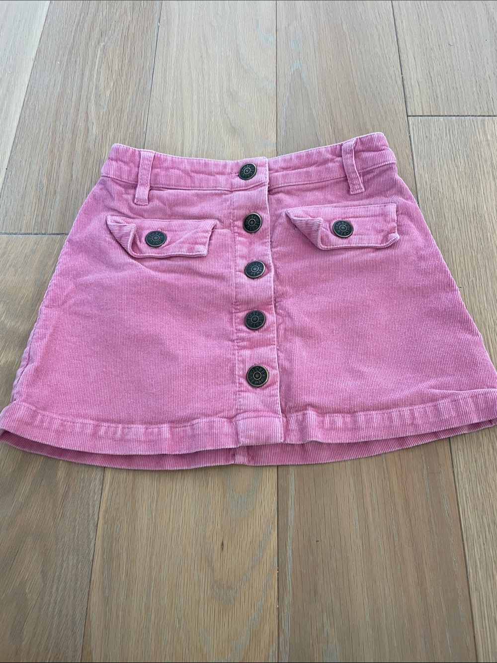 Crewcuts Rose Pink Corduroy Button-Front A-Line Skirt